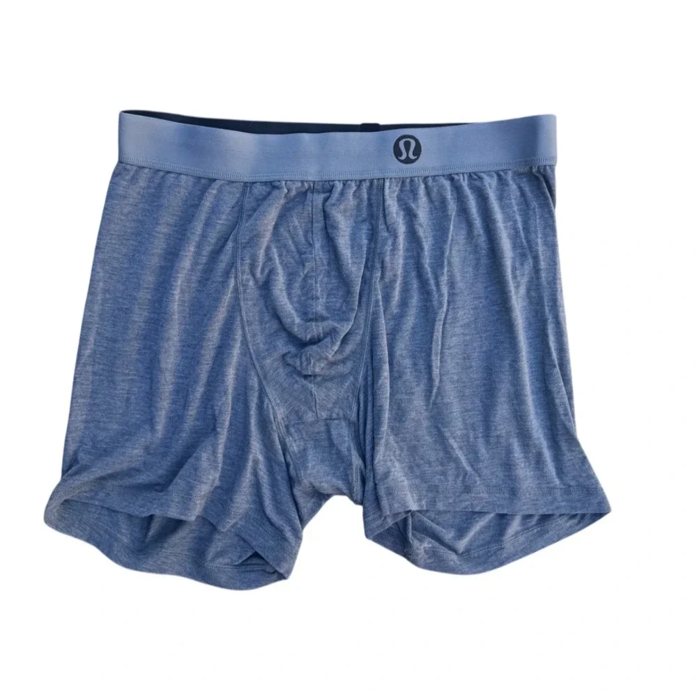 Lululemon Always In Motion Boxer Brief Mens Large Blue Heathered Underwear L/G